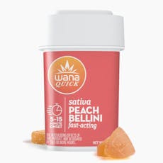 Wana Quick Peach Bellini Edible Sativa 10pk 100mg