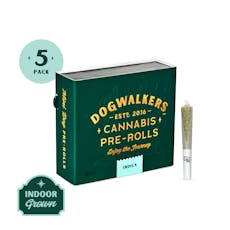 Dogwalkers Indoor Grown Mini PreRolls 5pk - GMO, Indica (SIT)