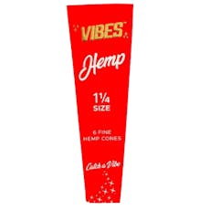 Vibes - 1 1/4 Cones - 6 Pack / Hemp