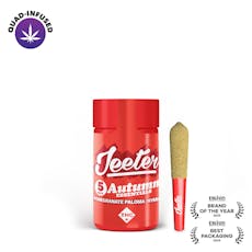 Jeeter: Quad Infused Pre-Roll Pack | Pomegranate Paloma | Baby Jeeter | 0.5g ea | 5pk