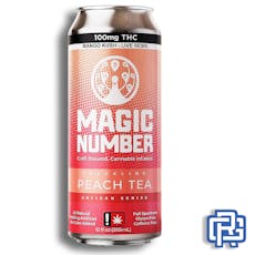 Sparkling Nano Peach Tea | 12oz 25mg (THC) | Magic Number