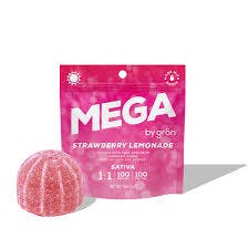 Gron Mega Gummies Strawberry Lemonade 1:1 CBC:THC (S) 100mg