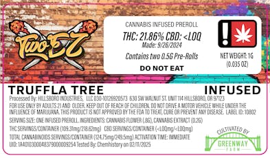 Truffula Tree 2pk Infused Pre-Roll - Two EZ