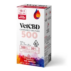 VetCBD - Extra Strength (500mg CBD: 50mg THC) Cannabis Tincture 2oz