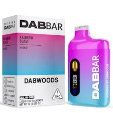 Dabwoods Dab Bar Rainbow Blast Liquid Live Diamonds Disposable 1g