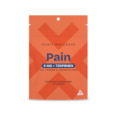 Curio Wellness: Pain | Chews | Soothing Lemon Lime | 5mg | 20pk