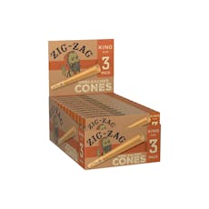 3pk King Size Unbleached Cones