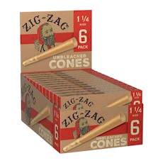 Zig Zag - 1¼ Pre-Rolled Cones - Unbleached - 2pk