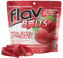 Flav LR Belts 100mg | Sour Strawberry (sativa)