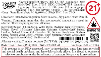 Savvy Guap RSO Berry Drip I 27283