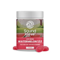 SoundView Live Resin Watermelon 1:1:1 Gummies 00253