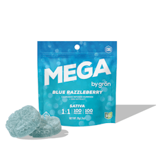 Blue Razzleberry Mega Pearl 1:1 (CBG/THC) (Sativa) - Gummies - 10pk - 500mg