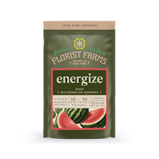 Florist Farms - ENERGIZE ( +THCv ) Sour Watermelon Gummy - 10mg 2pk