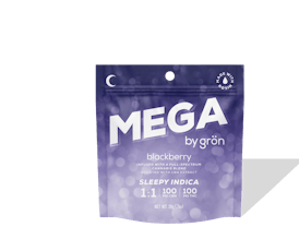 GRON | MEGA | Blackberry | Sleepy Indica | Rosin Gummies | 100mg