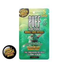 PUFF | GUSH MINTZ X ICE CREAM CAKE | BUBBLE HASH PRE-ROLL 5 PK | 2.5G