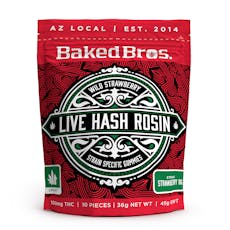 BAKED BROS | WILD STRAWBERRY ROSIN STRAWBERRY OG GUMMIES (H) 100MG