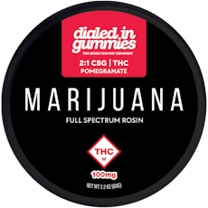 Dialed In: Rosin Gummies | Pomegranate 2:1 | 200mg CBG : 100mg THC | 10pk