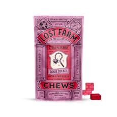 Lost Farm Strawberry Fruit Chew 100mg (10mg ea | 10-Pack)