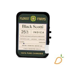 SAMPLE : 2.5g 5pk Green Crack Infused Preroll Pack Florist Farms