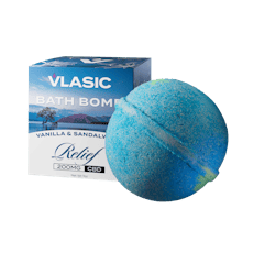 VLASIC | VANILLA AND SANDALWOOD | RELIEF BATH BOMB | 200MG CBD