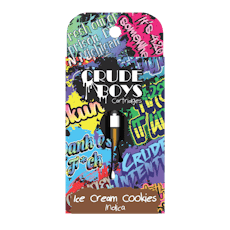 CRUDE BOYS | ICE CREAM COOKIES | INDICA | 510 CARTRIDGE | 1G | MED