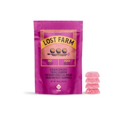 Lost Farm: Live Rosin Gummies | Dragonfruit x Triple Burger | 100mg | 10pk