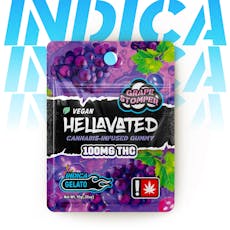 Hellavated - Sour Blue Raspberry (I) 100mg Gummy Single