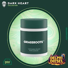 Grassroots | Delphi Diesel | Sativa | Dark Heart Collection | Small Bud Flower | 7g