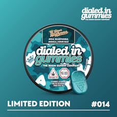 Dialed In Rosin Gummies 10pk (100mg) Sour Raz X Bluephoria