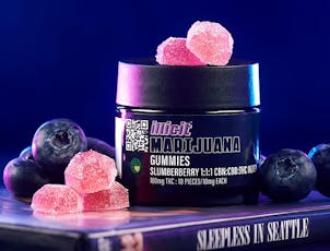 ILLICIT - GUMMIES - 100MG CBN / 100MG CBD / 100MG THC - 10PK - 1:1:1 SLUMBERBERRY - INDICA