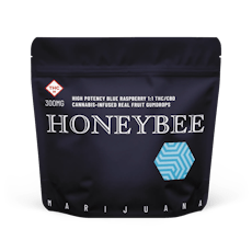 HONEYBEE - 1:1 THC:CBD BLUE RASPBERRY 20PK 300MG