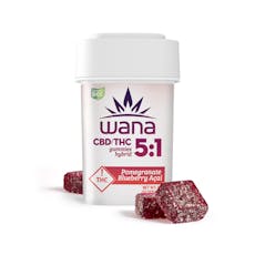 Wana - Gummies - Sour Pomegranate Blueberry Acai 1:5 THC:CBD (20pk) 110mg