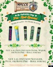St. Patricks Pre - Roll Special : Rove Sour Lime Haze 1g ( Infused )