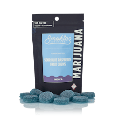 Sour Blue Raspberry Fruit Chews (100mg)