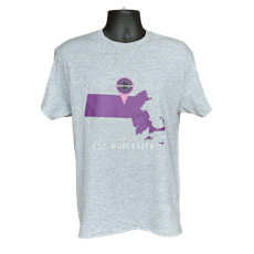 Major Bloom Map & Logo T Shirt L Grey