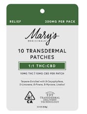 Patches | 1:1 THC:CBD | 10 x 10mg