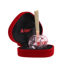 Raw Pink Glass Heart Cone Holder