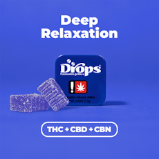Black Currant | Deep Relaxation | 300mg | 1:1:1 | THC:CBN:CBD | Live Rosin Gummy | 2-Pieces