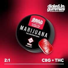 Pomegranate (Hybrid) 2:1 CBG:THC Rosin Gummies 10pk - 100mg