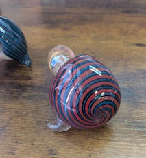 Crush Glass | Hand Pipe | 5" | Alien Head Multi Color Swirl | Firefly | Assorted Colors