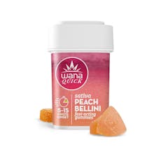 Quick Fast-Acting Peach Bellini Gummies 100mg (10-Pack | 10mg Each)