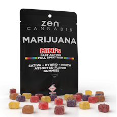 Zen - Mini's (Indica,Sativa,Hybrid) Assorted Gummies 25pk - 1000mg
