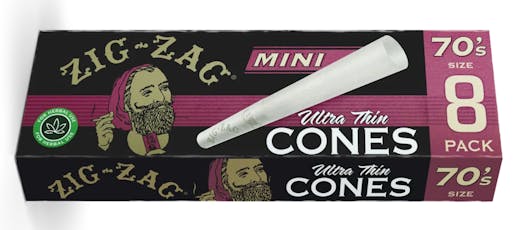 Zig-Zag Ultra Thin 70's Mini Cones, 8-Pack