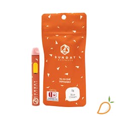 2g Blueberry Dream Disposable Vape Sunday Extracts