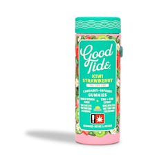 Good Tide - Kiwi Strawberry 1:1:1 THC:CBD:CBG Hash Rosin Gummies 100mg - 1.4oz