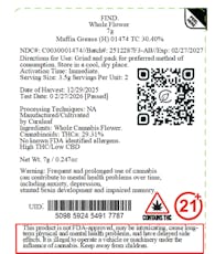 FIND. Whole Flower 7g Muffin Grease (H) 01474