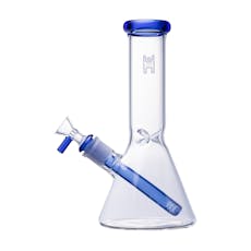 9" | Glass Beaker | Clear/Blue