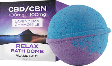 VLASIC LABS - BATH BOMB - 100MG CBD / 100MG CBN - RELAX - LAVENDER & CHAMOMILE