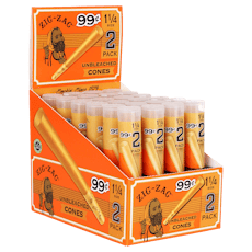 Zig Zag Unbleached Cones | 1 1/4 - 2-pk