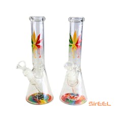 SirEEL - 9.75" 420 Drip and Rip Technicolor Beaker Bong with Bowl